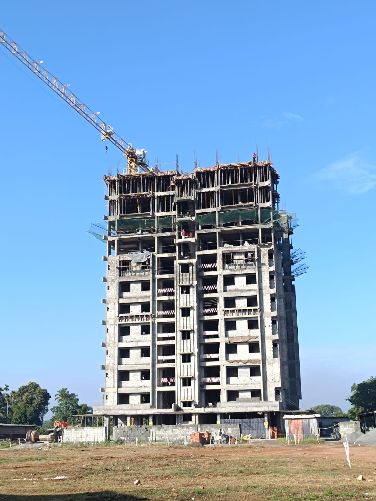 Foundation raft poured: site photograph